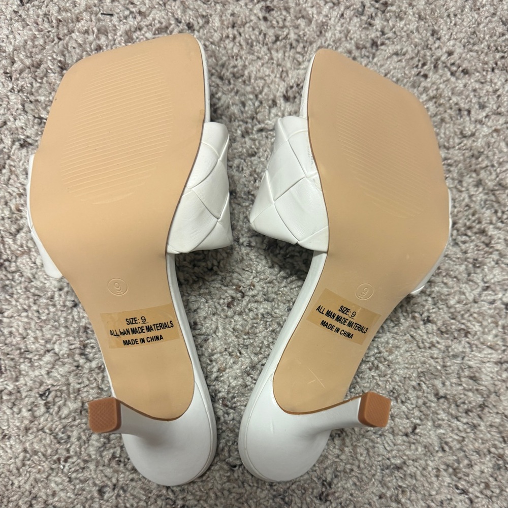 Lulus White Woven Heels - Picture 2 of 2